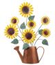 WALL DECOR SUNFLOWER WATERING CAN